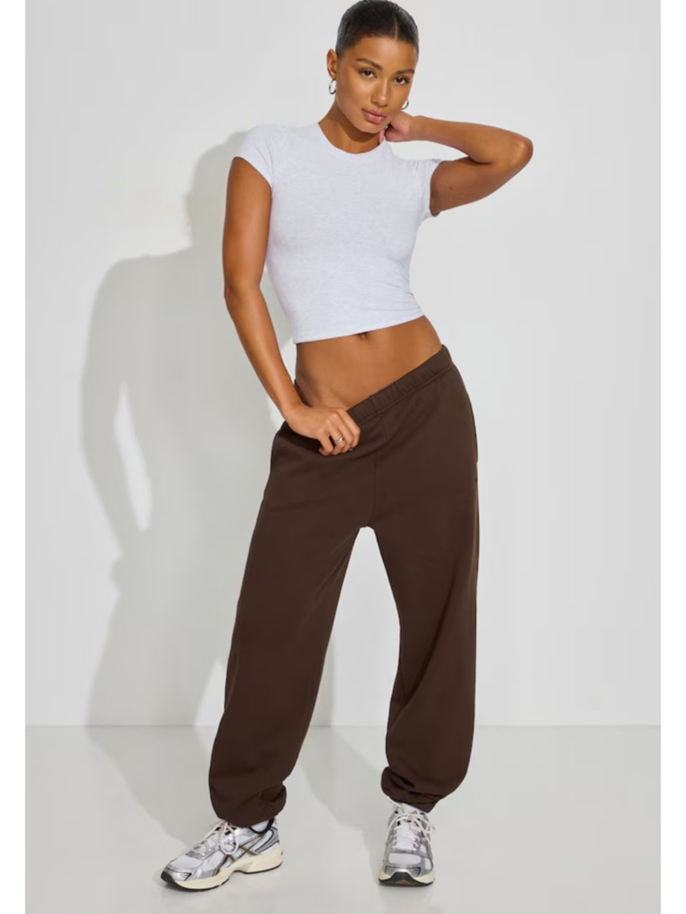 GARAGE SuperSoft Crewneck Cropped T-Shirt Spring Gray Mix‎ NWT Size XL